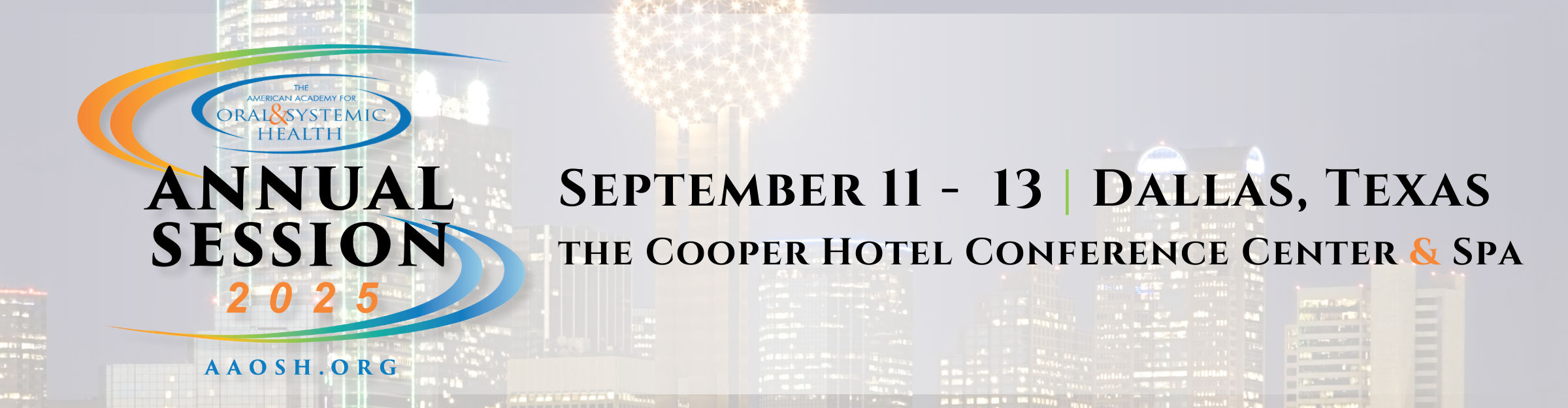 September 11-13, 2025, Dallas, TX, the Cooper Hotel Conference Center and Spa